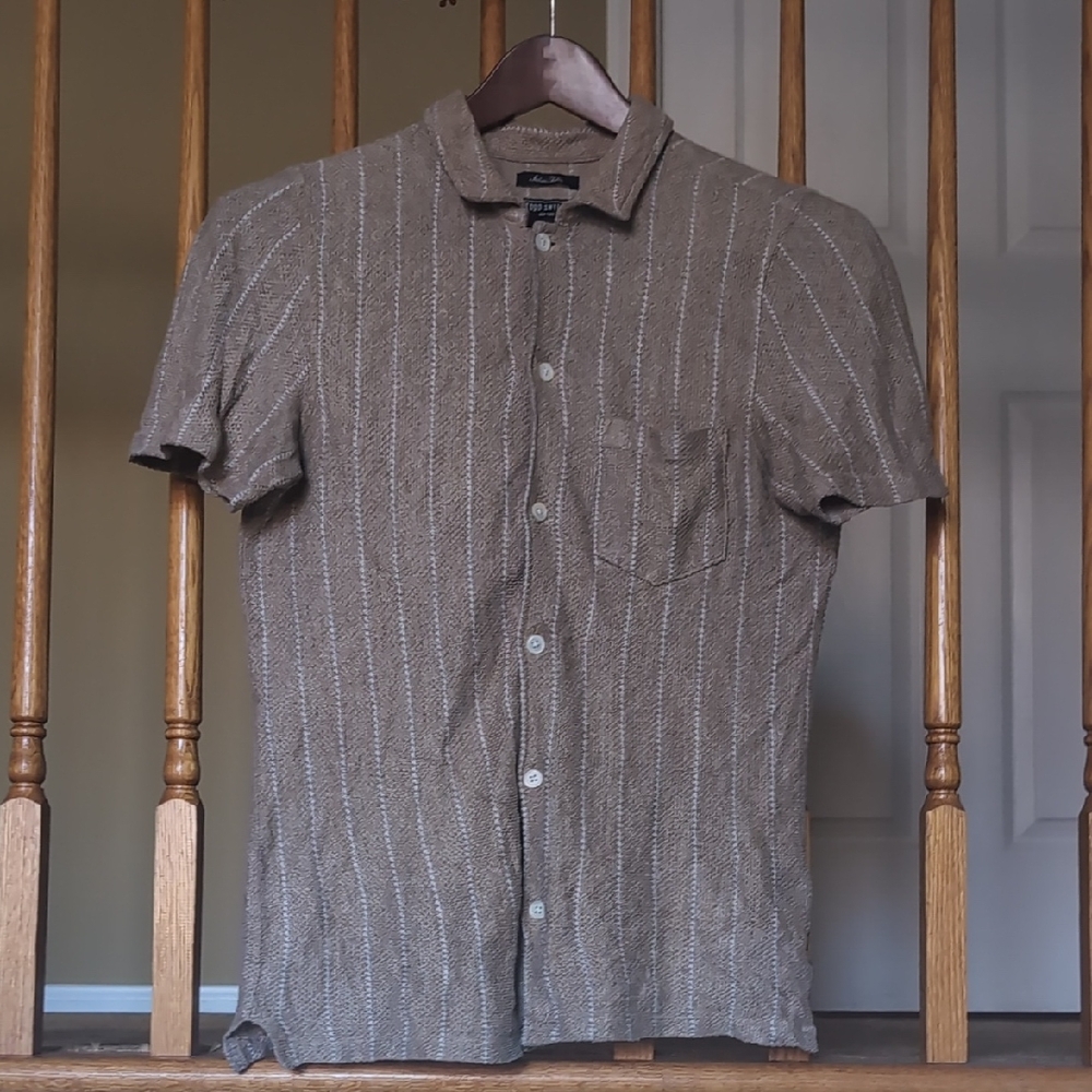 Todd Snyder Brown Striped Button Down Shirt, Small